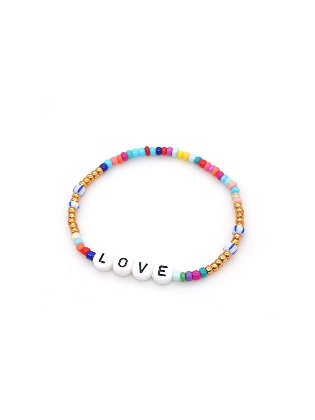 Turkuaz Çoklu Set Kombini Sloganlı Boncuk Çocuk Bileklik