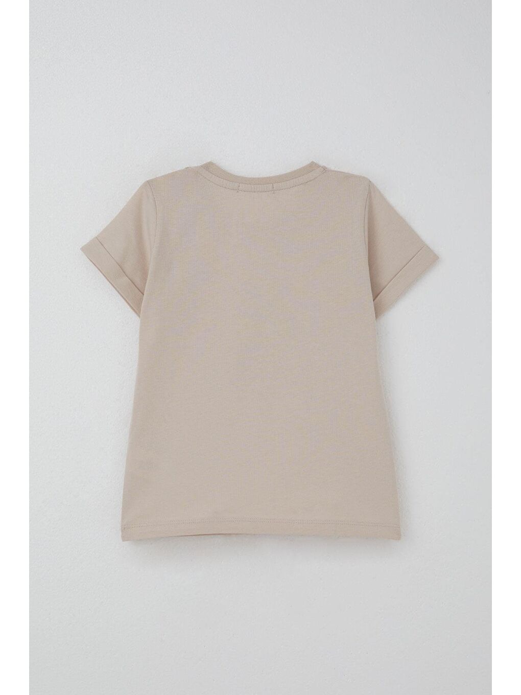 Erkek Bebek Şortlu Takım İş Makinası Baskılı Bej (1-2 Yaş)-3