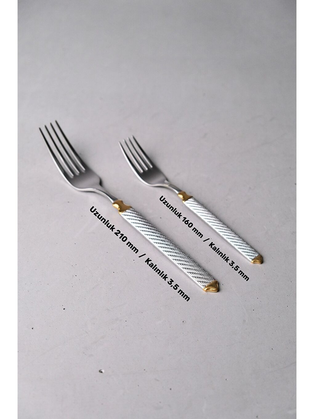 Gri Linda Gold Çatal Kaşık Bıçak Takımı 12 Kişilik 84 Parça-2