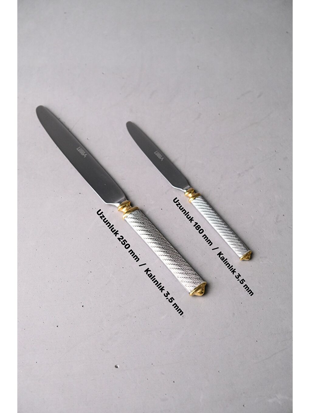 Gri Linda Gold Çatal Kaşık Bıçak Takımı 12 Kişilik 84 Parça-4