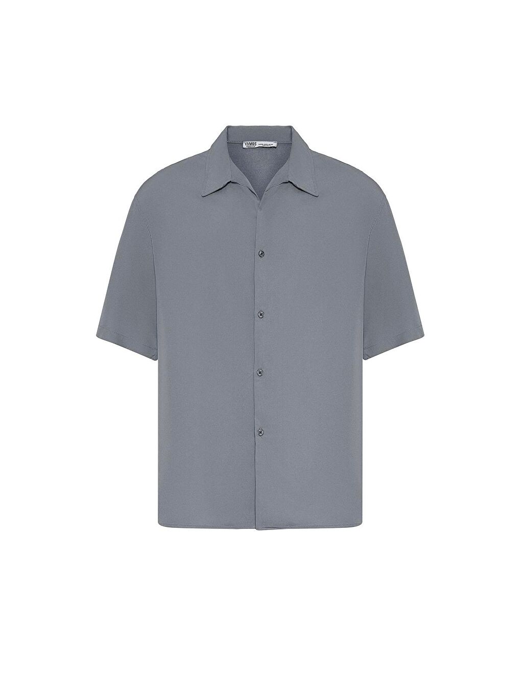 Oversize Lyocell Kumaş Gömlek Gri-1