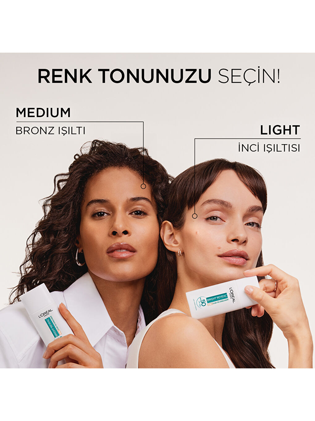 Bright Reveal Spf 50+ Koyu Leke Karşıtı Renkli Fluid Günlük Yüz Güneş Kremi 50 ml - Light-5