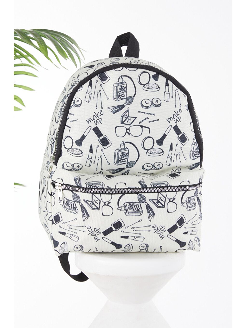 Kadın Ekru Desenli Çanta - 24808-1