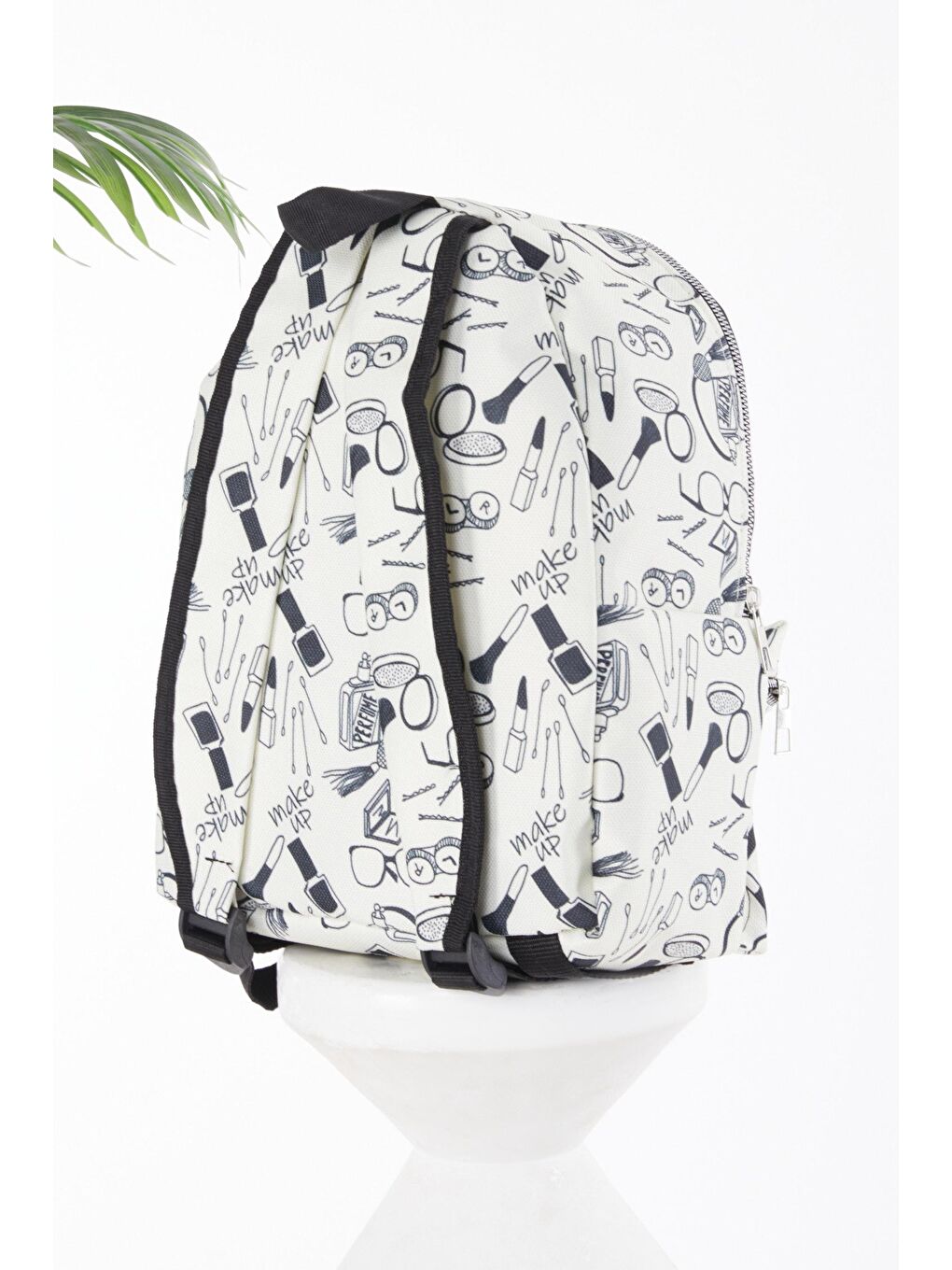 Kadın Ekru Desenli Çanta - 24808-2