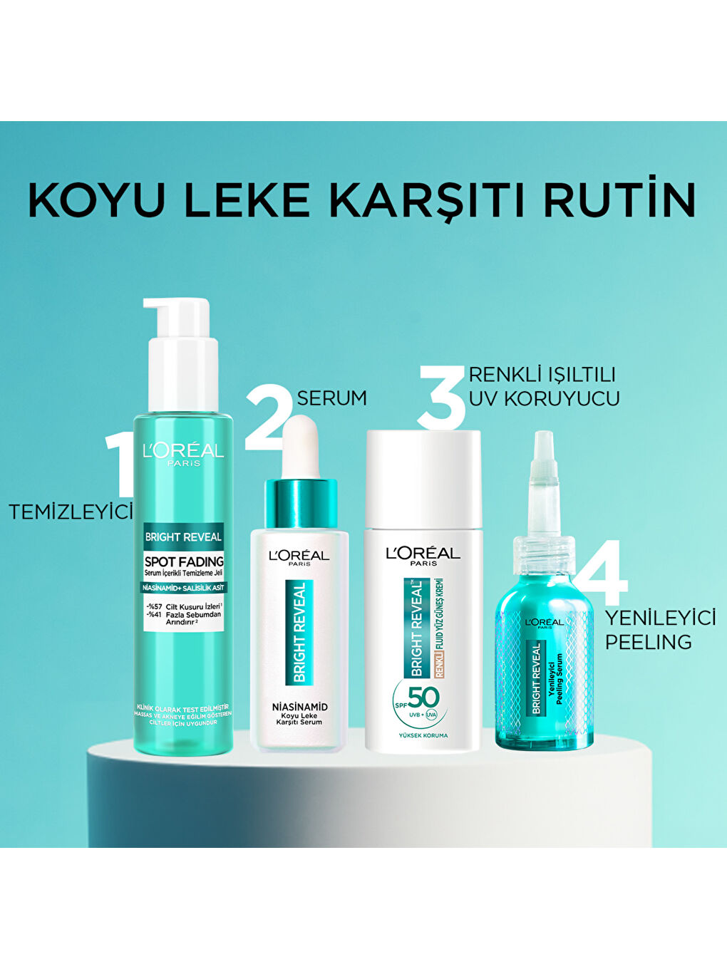 Bright Reveal Spf 50+ Koyu Leke Karşıtı Renkli Fluid Günlük Yüz Güneş Kremi 50 ml - Medium-9
