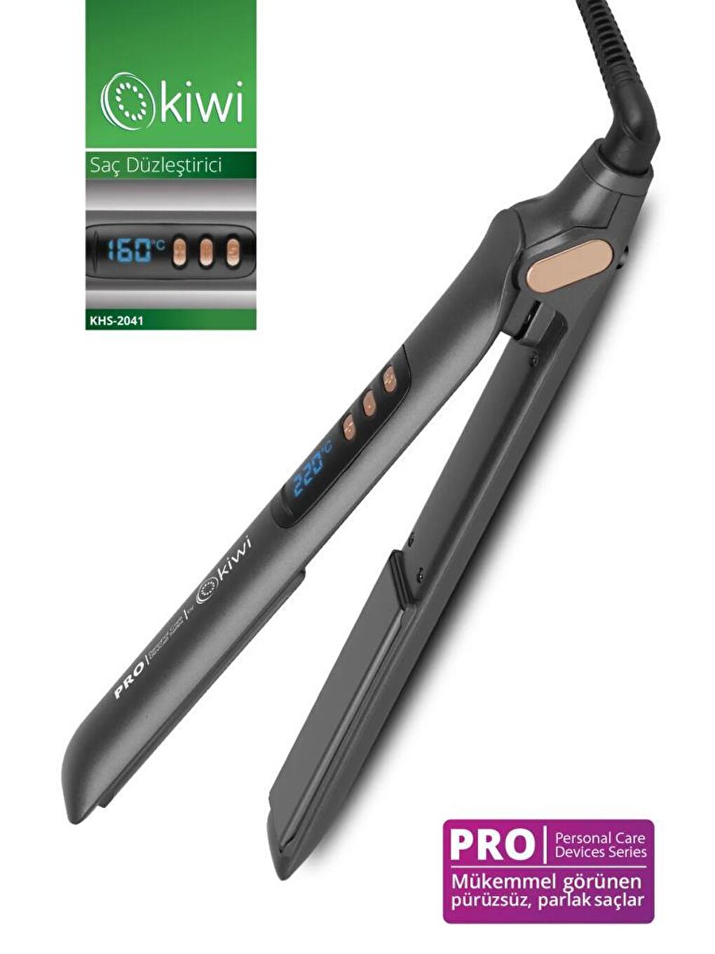 Khs-2041 Dijital Göstergeli Hızlı Isınma Ayarlı Saç Düzleştirici
