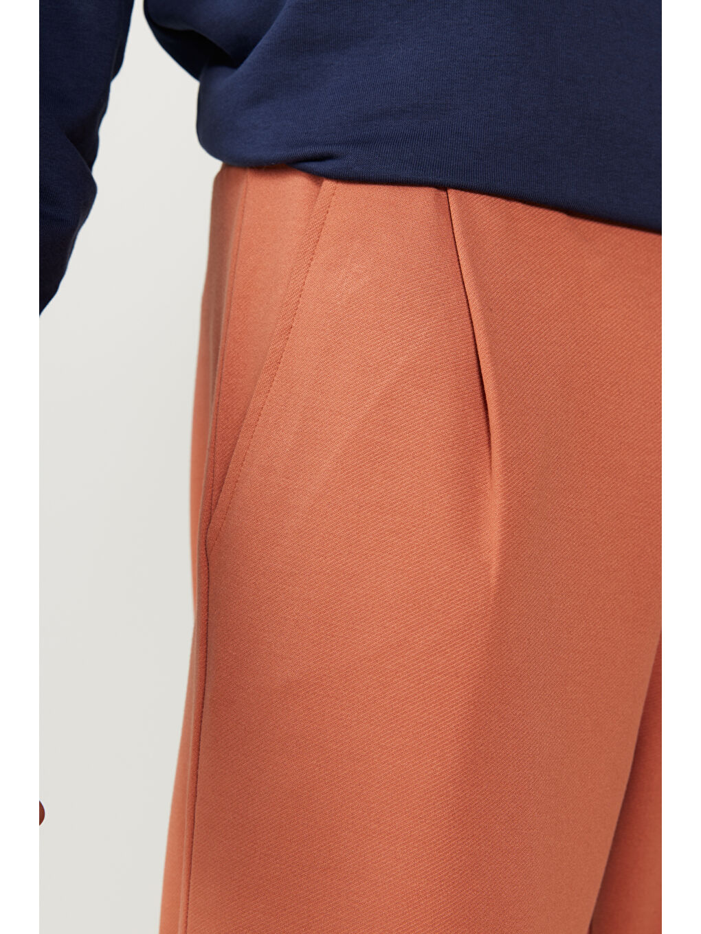 Kahverengi Erkek Açık Kahve Oversize Bol Kesim Desenli Pantolon-3