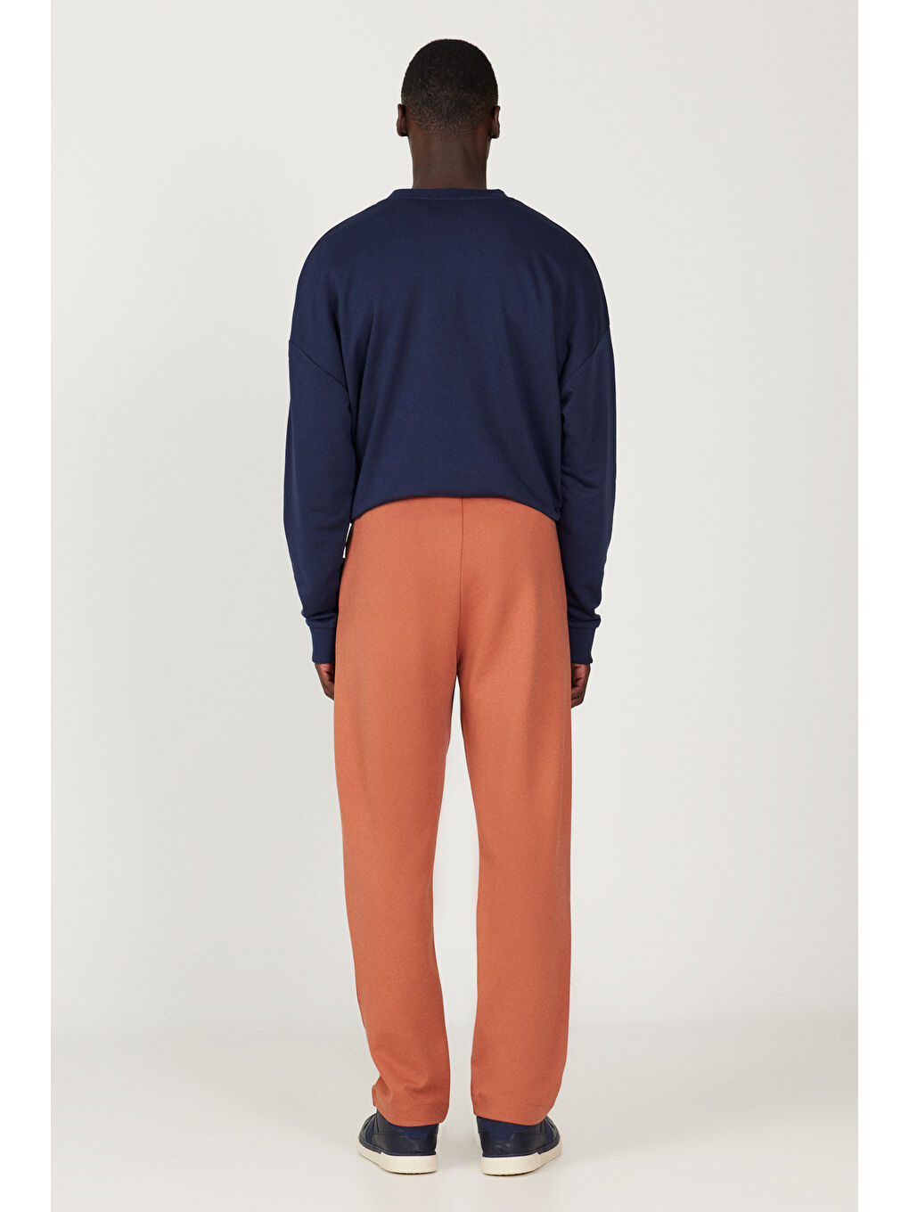 Kahverengi Erkek Açık Kahve Oversize Bol Kesim Desenli Pantolon-4