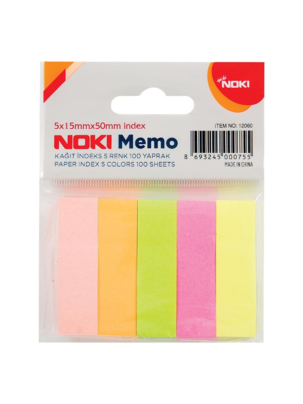 Memo Kağıt Film İndeks 5 Renk 100 Yaprak(12060) 12 Adet-1