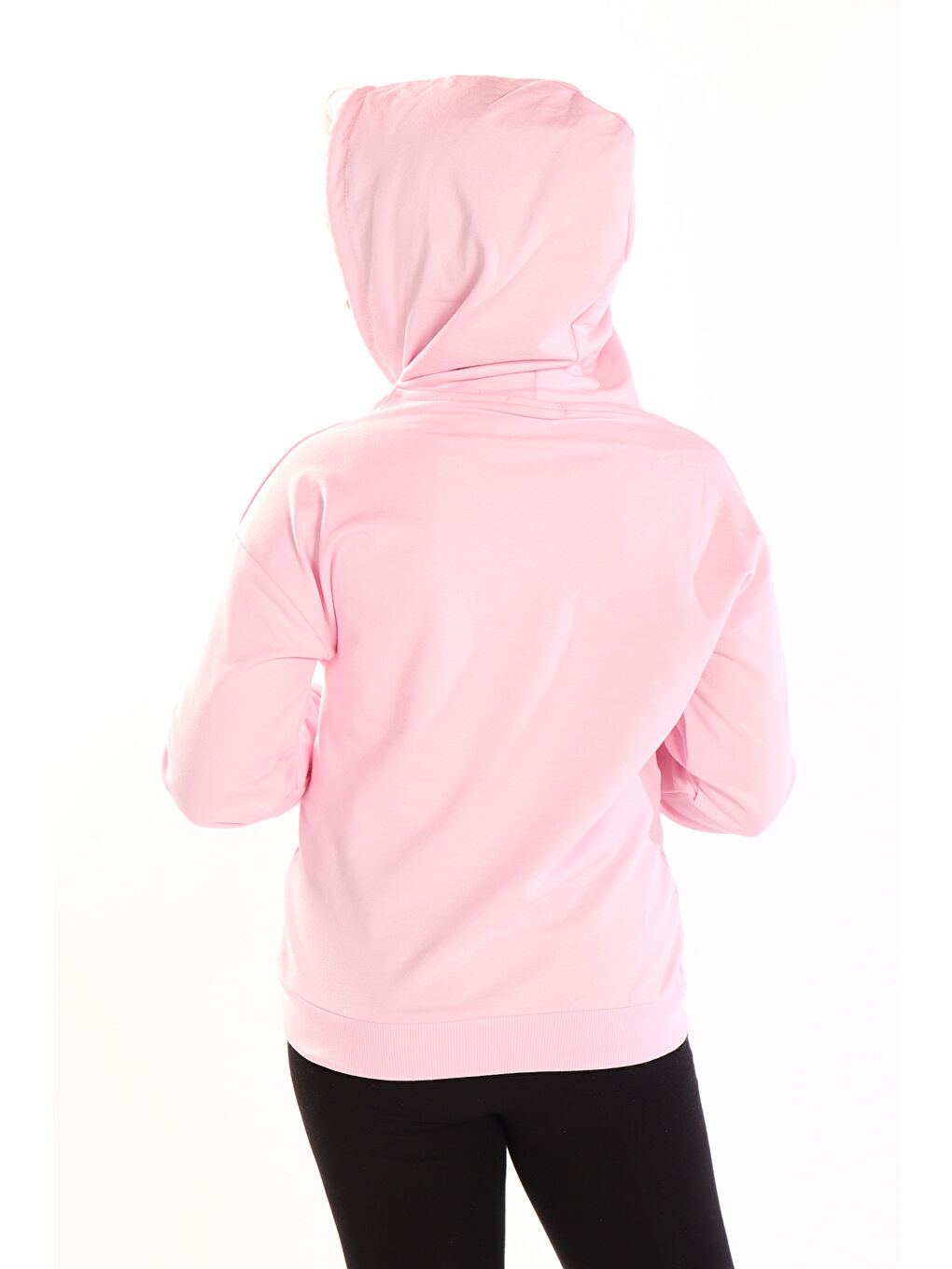 Pembe Kız Çocuk Baskılı Sweatshirt-1