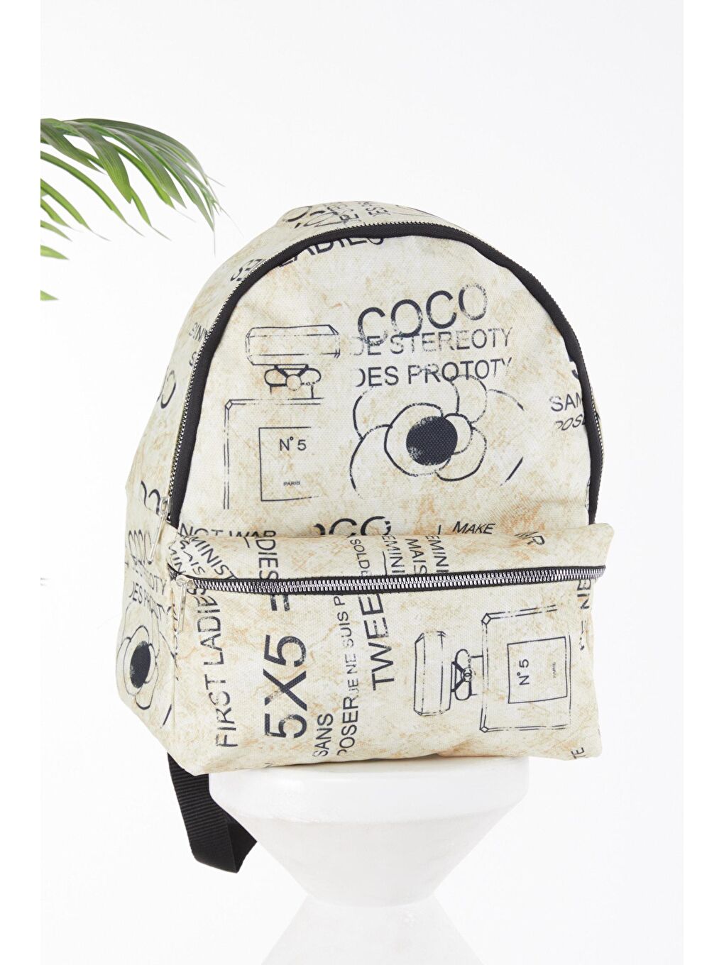 Kadın Sarı Desenli Çanta - 24808-1