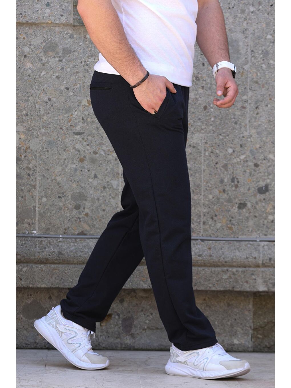 Lacivert Trend Live Baskılı Erkek Eşofman Altı-1