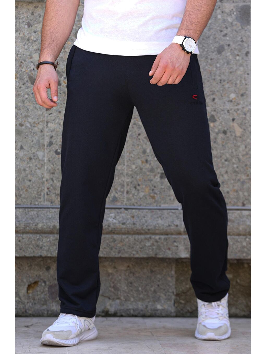 Lacivert Trend Live Baskılı Erkek Eşofman Altı-3