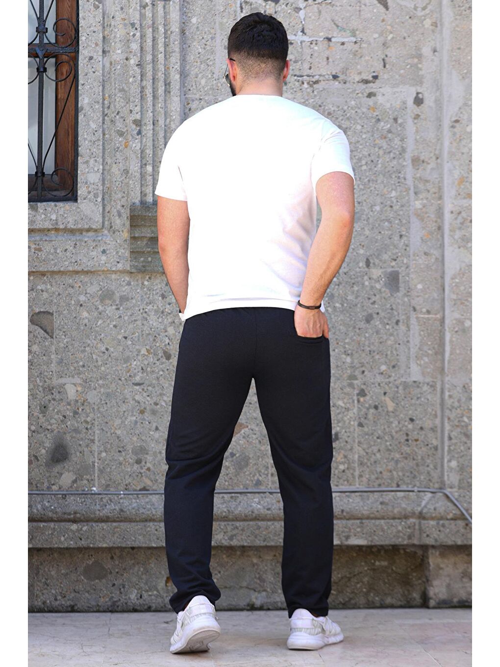 Lacivert Trend Live Baskılı Erkek Eşofman Altı-4