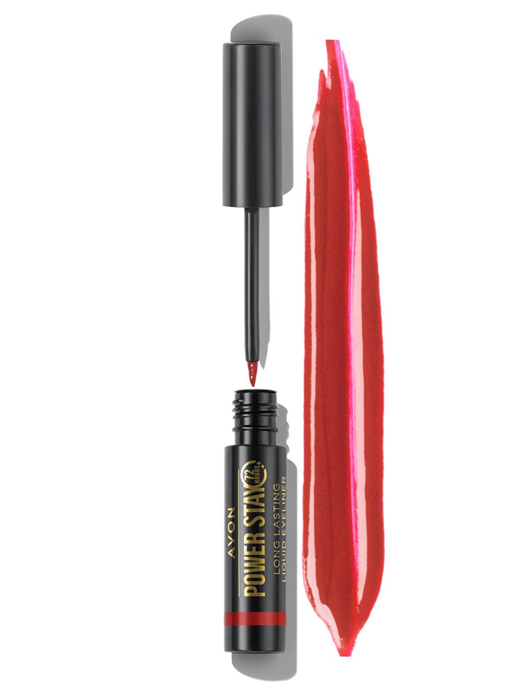 AVON Renksiz Power Stay Uzun Süre Kalıcı Likit Eyeliner Cherry Red