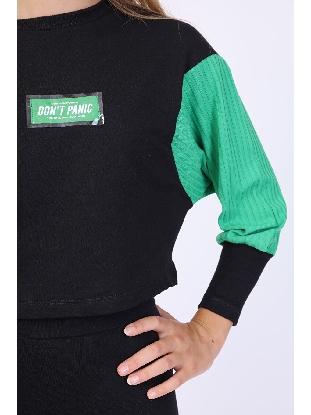 Siyah Kız Çocuk Sweatshirt-1