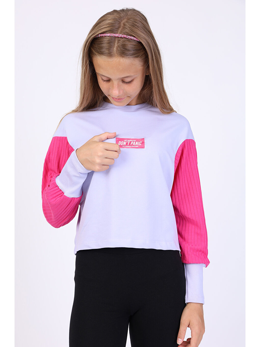 Lila Kız Çocuk Sweatshirt-1