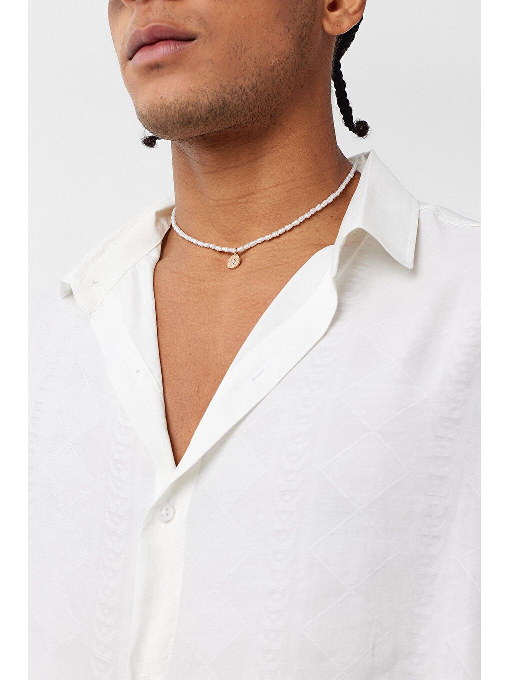 Oversize Kısa Kol Modal Kumaş Gömlek Ekru-3