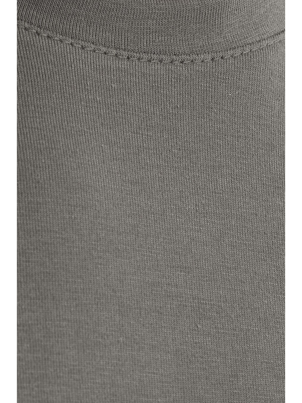 Erkek Slim Fit Dar Kesim Pamuklu Yumuşak Doku Esnek Kumaş Basic Gri Bisiklet Yaka Tişört-2