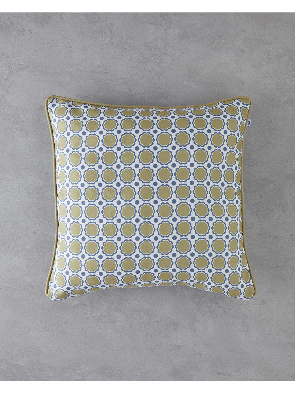 Vertex Çift Taraflı Kırlent Kılıfı 45x45 cm Lacivert – Yeşil