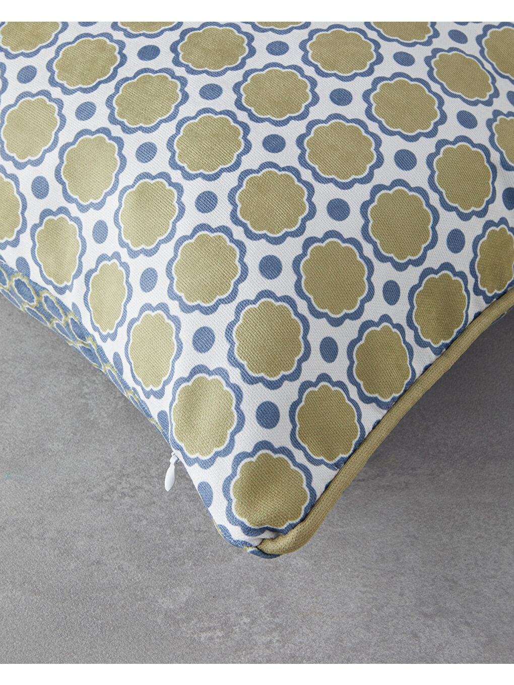 Vertex Çift Taraflı Kırlent Kılıfı 45x45 cm Lacivert – Yeşil-2