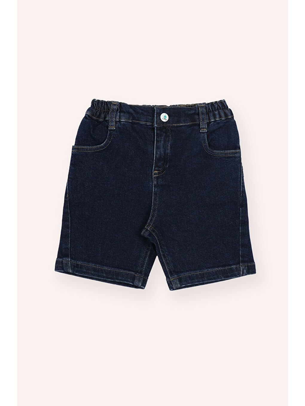 Erkek Çocuk Cepli Denim Şort Lacivert-1