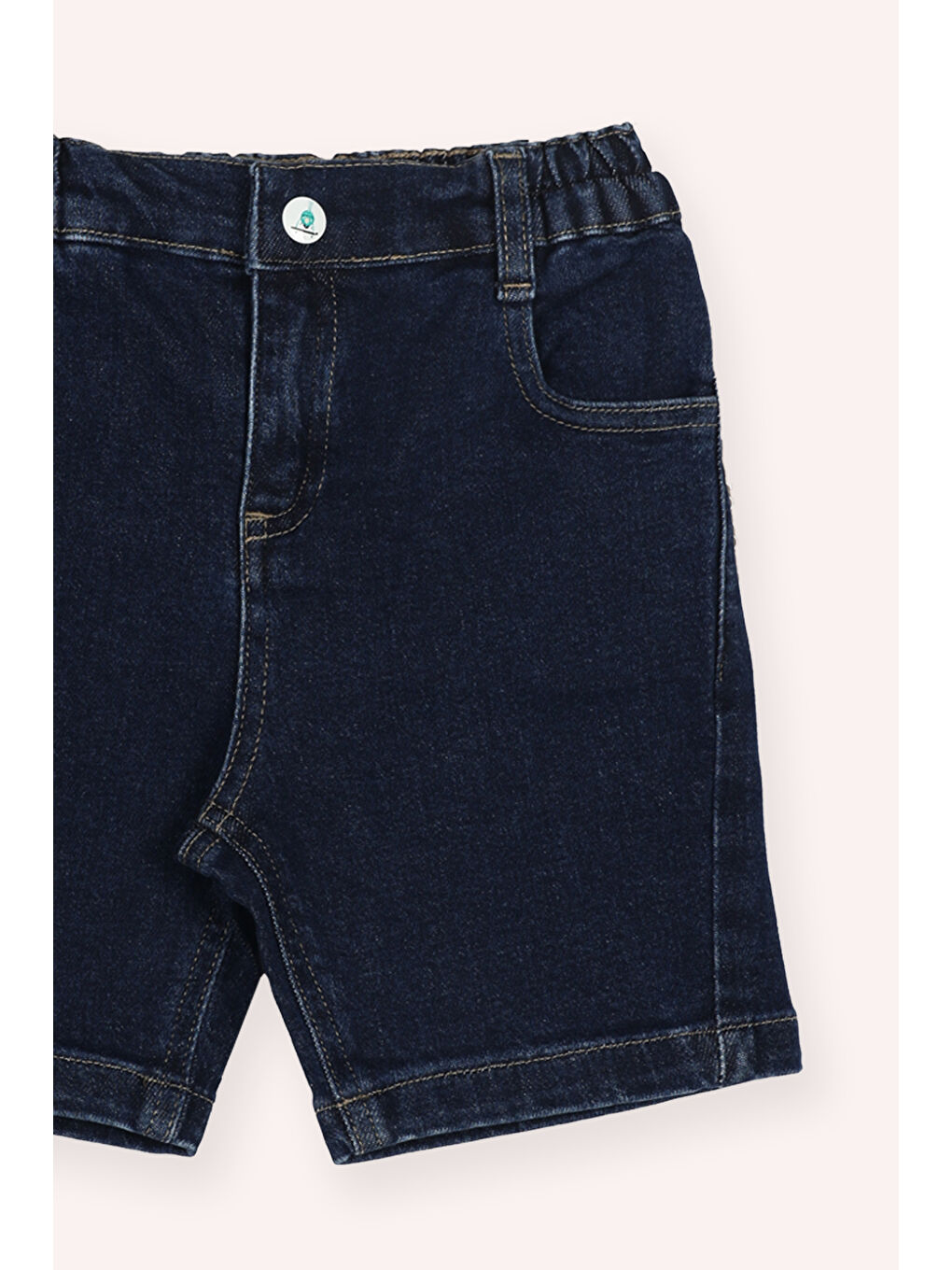 Erkek Çocuk Cepli Denim Şort Lacivert-3