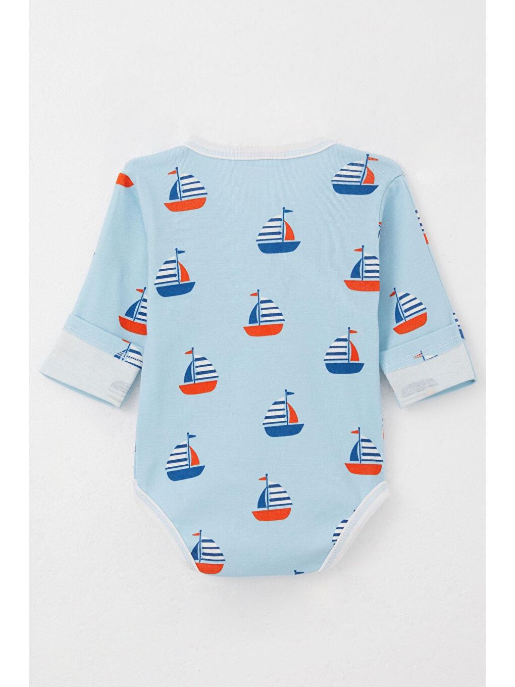 Erkek Bebek Çıtçıtlı Zıbın Body 3 Lü Kendinden Eldivenli Karışık Renk (0-3 Ay)-1