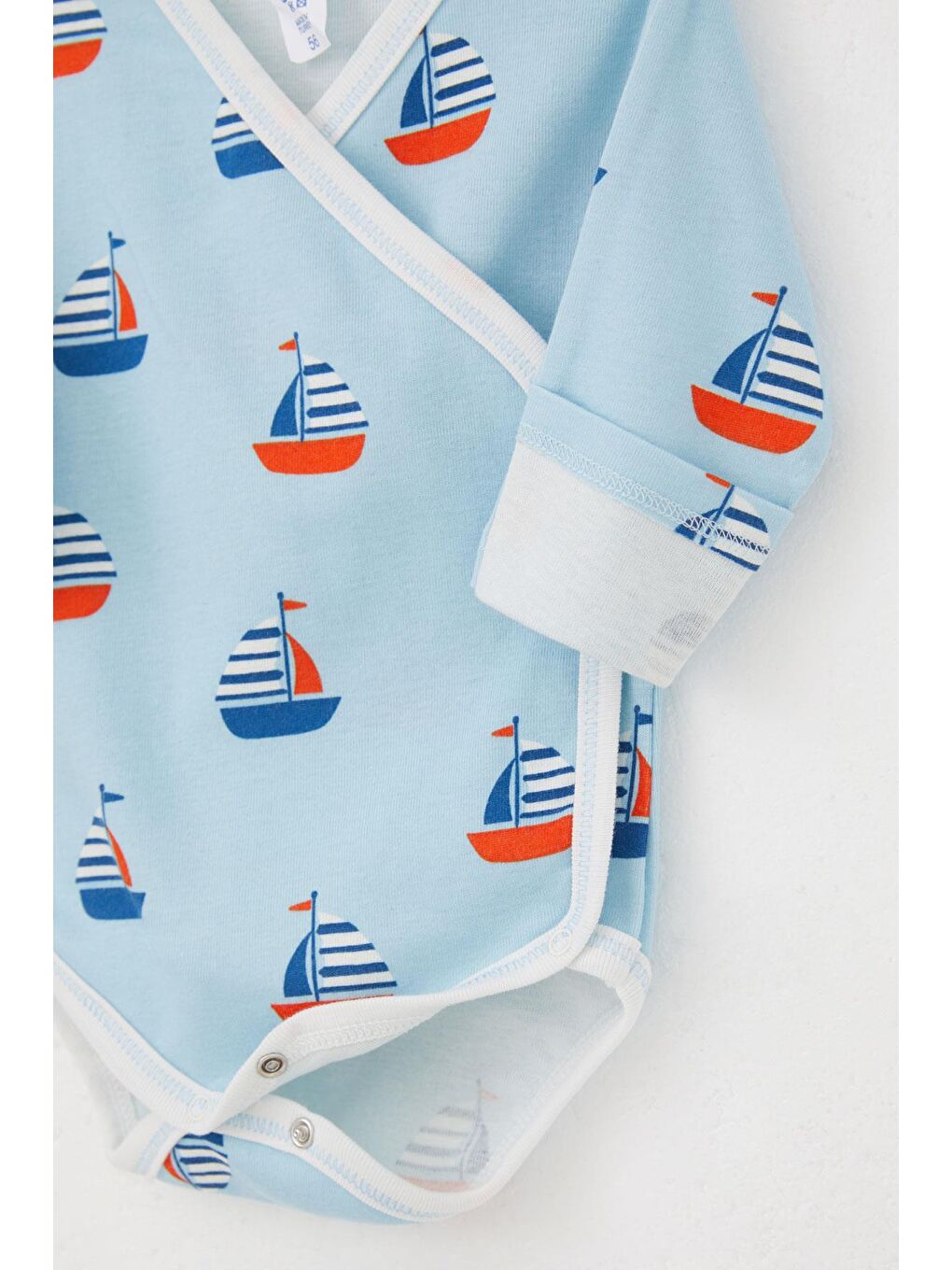 Erkek Bebek Çıtçıtlı Zıbın Body 3 Lü Kendinden Eldivenli Karışık Renk (0-3 Ay)-2