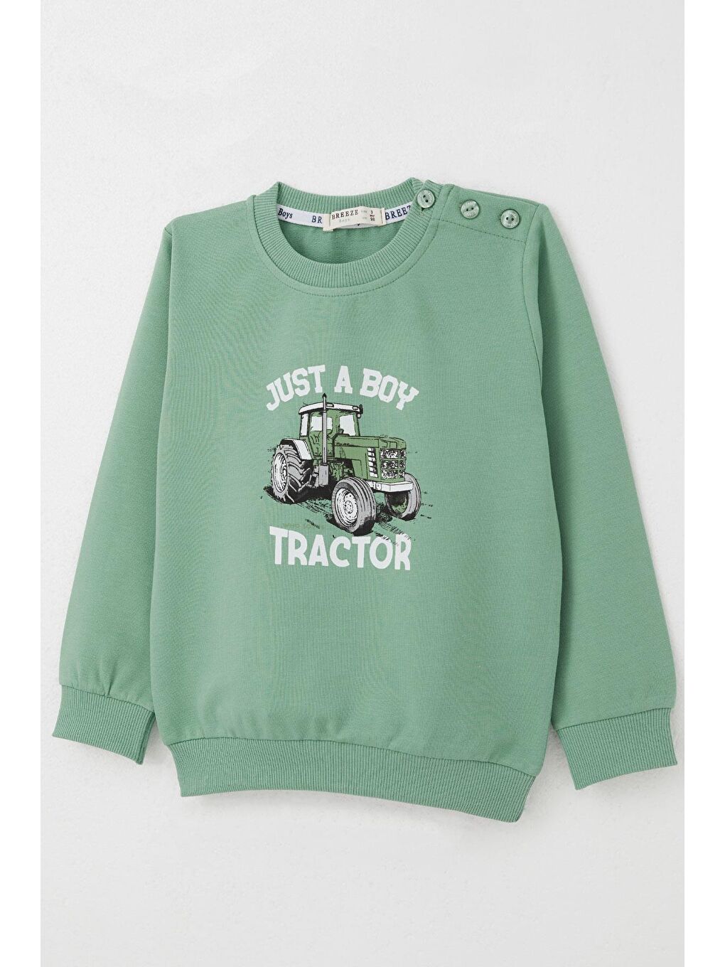 Erkek Çocuk Sweatshirt Çiftliğin Şimşeği Mint Yeşili (1.5-5 Yaş)-2