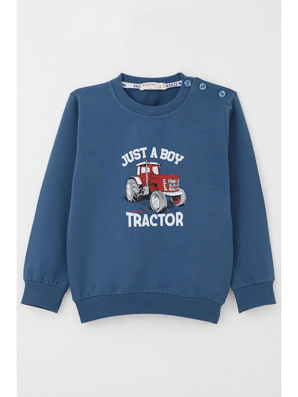 Erkek Çocuk Sweatshirt Çiftliğin Şimşeği İndigo (1.5-5 Yaş)