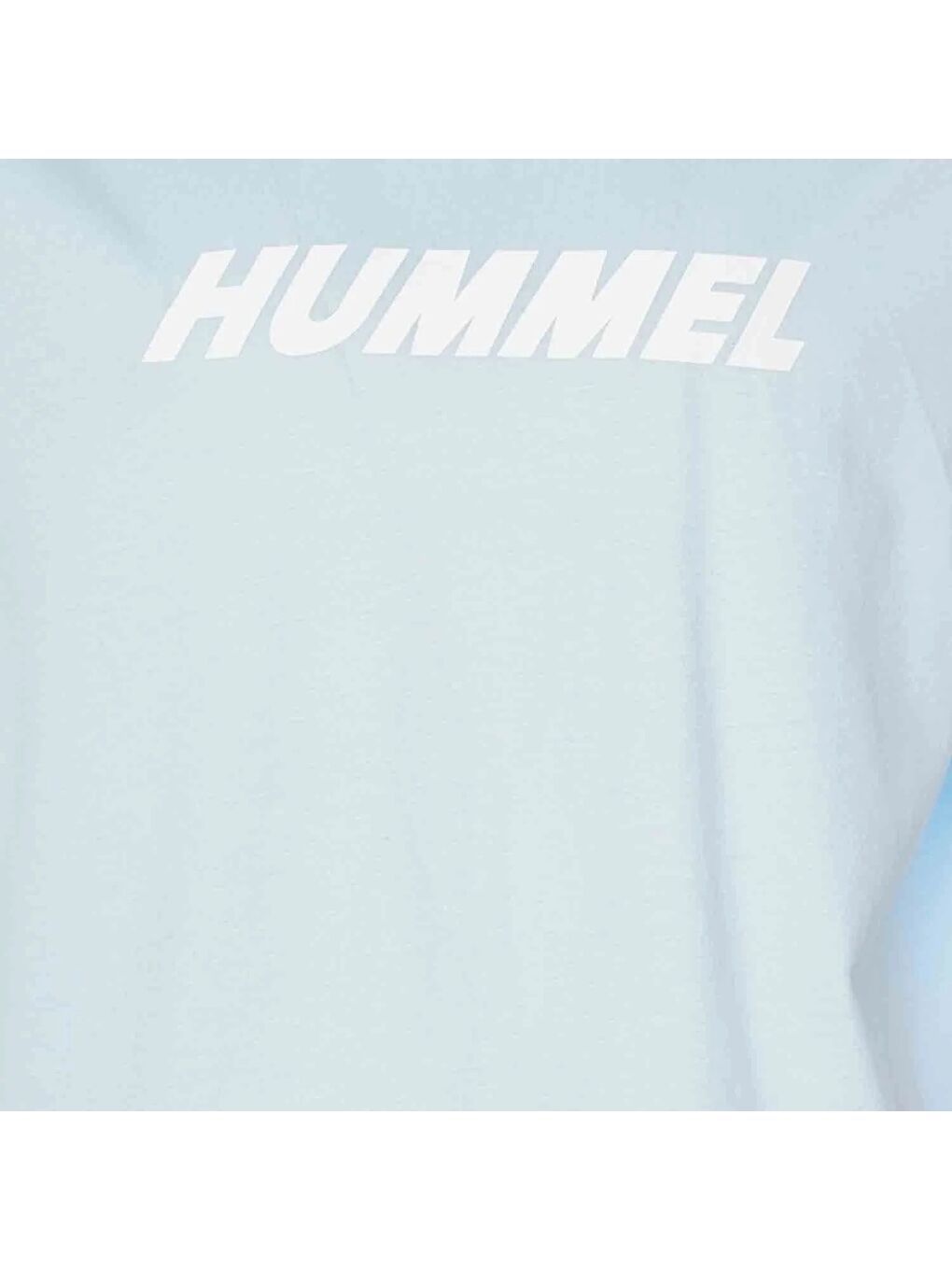 Hummel Mavi Elemental Logo Pamuk Erkek Mavi Yuvarlak Yaka Tişört - 2