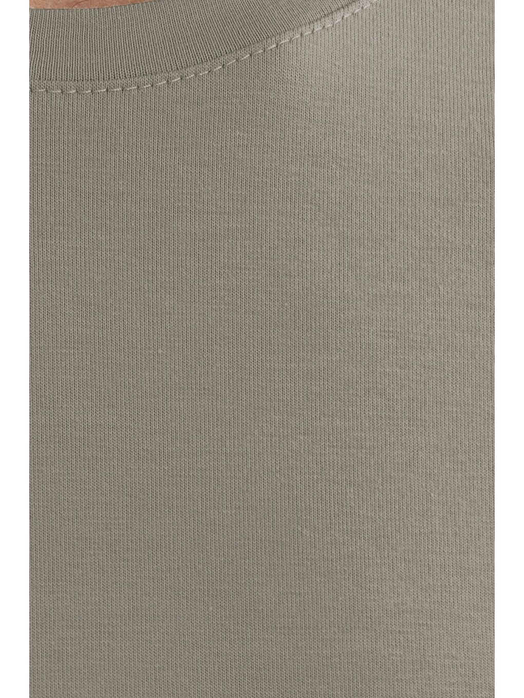 Erkek Slim Fit Dar Kesim Pamuklu Yumuşak Doku Esnek Kumaş Basic Gri Bisiklet Yaka Tişört-4