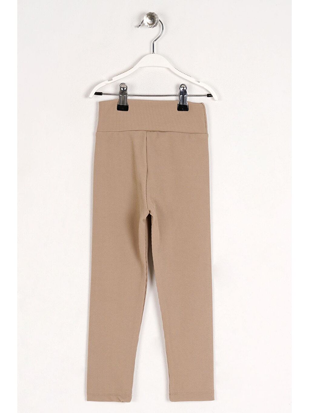 Fitilli Bej Renk Kız Çocuk Tayt-1