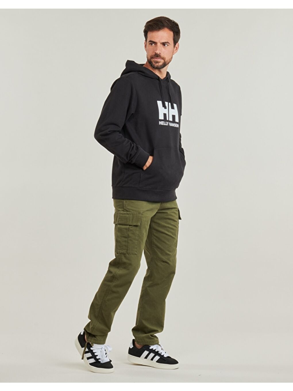 Helly Hansen Siyah HH Logo 2 0 Kapüşonlu Erkek Sweatshirt HHA 30394 949 - 1