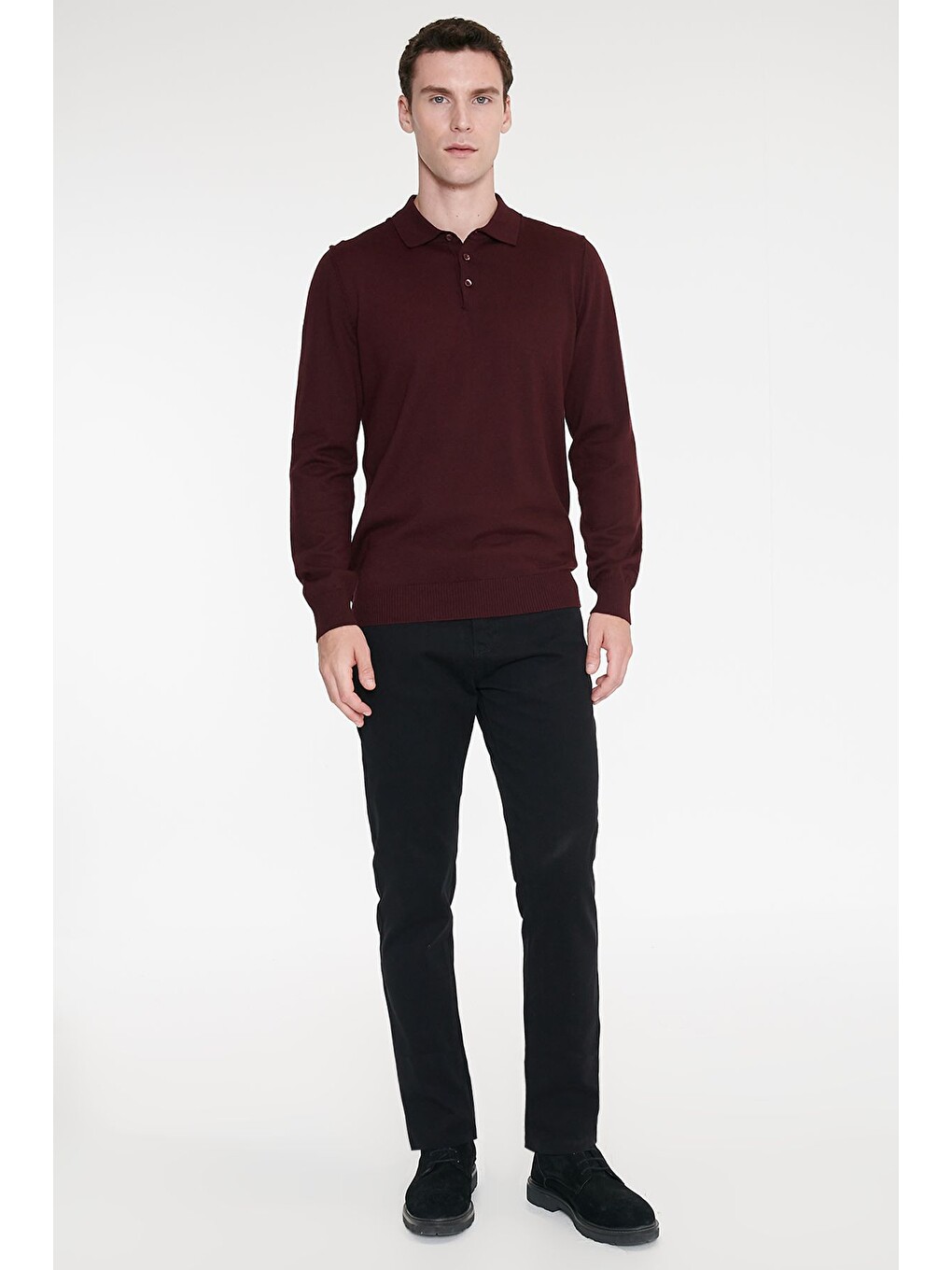 Erkek Siyah Pamuklu Slim Fit Dar Kesim 5 Cepli Esnek Casual Pantolon