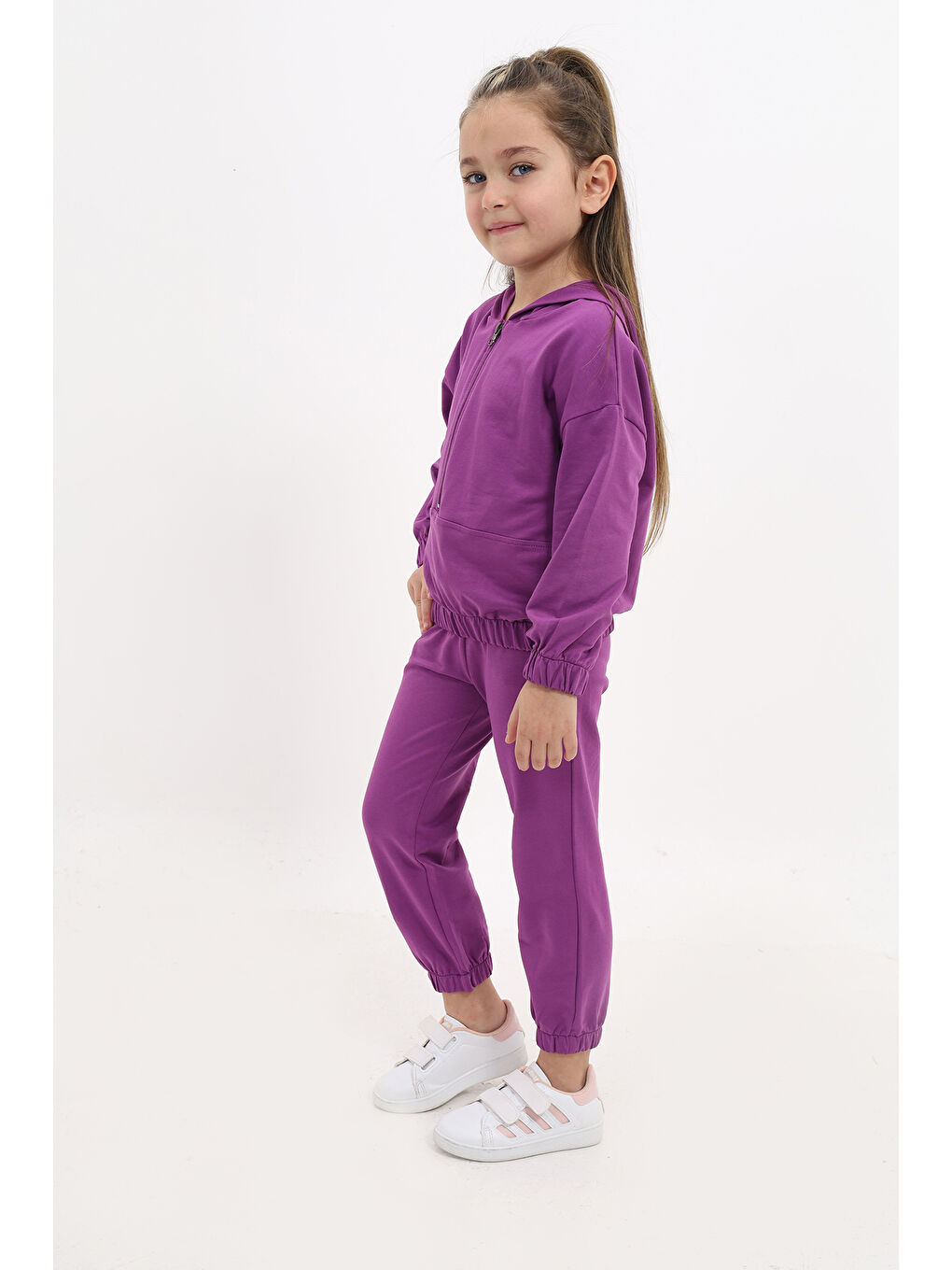 Mor Kız Çocuk Eşofman Takım-1
