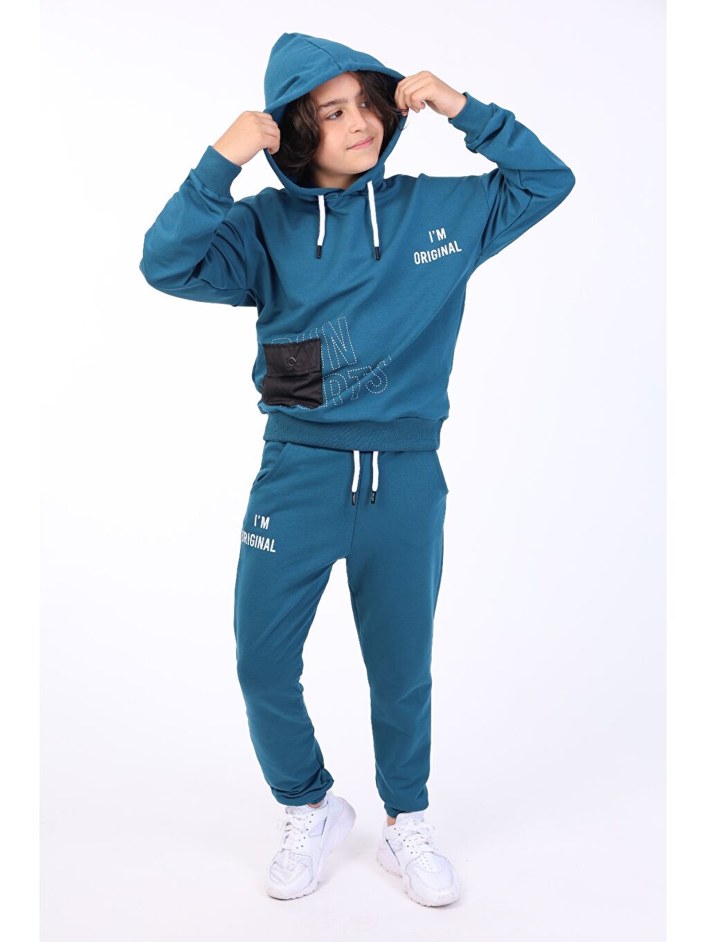 Petrol Erkek Çocuk Baskılı Eşofman Takım