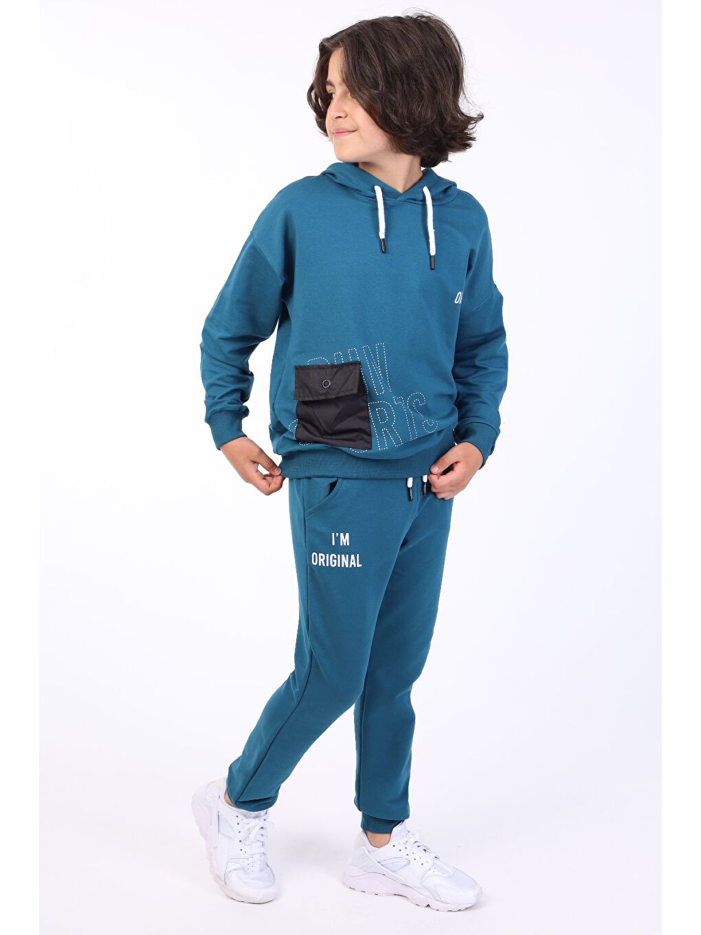 Petrol Erkek Çocuk Baskılı Eşofman Takım-1