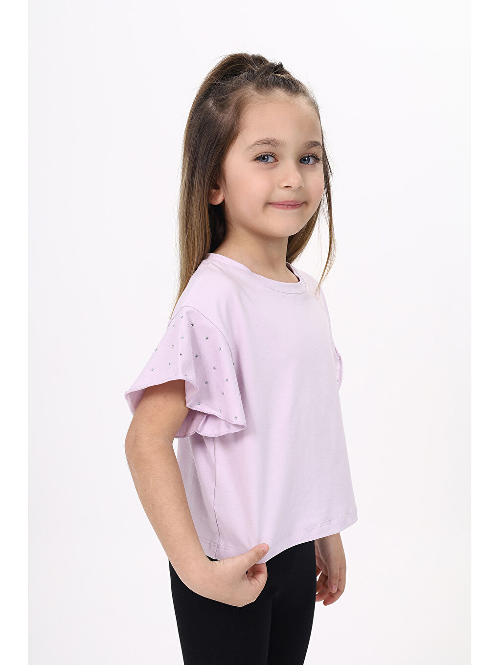 Lila Kız Çocuk Tişört-2