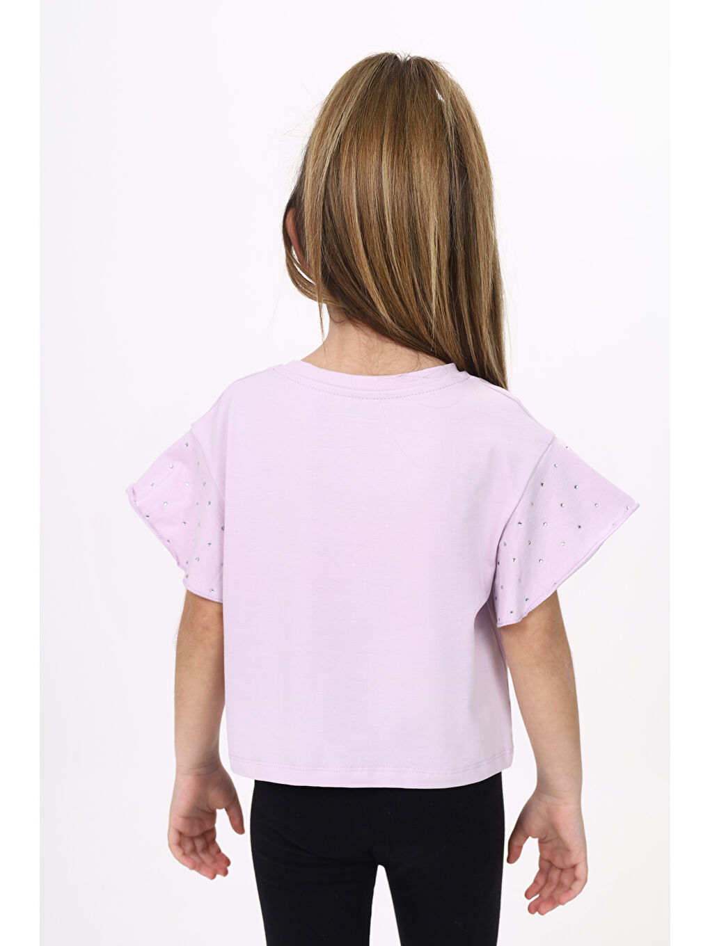 Lila Kız Çocuk Tişört-3