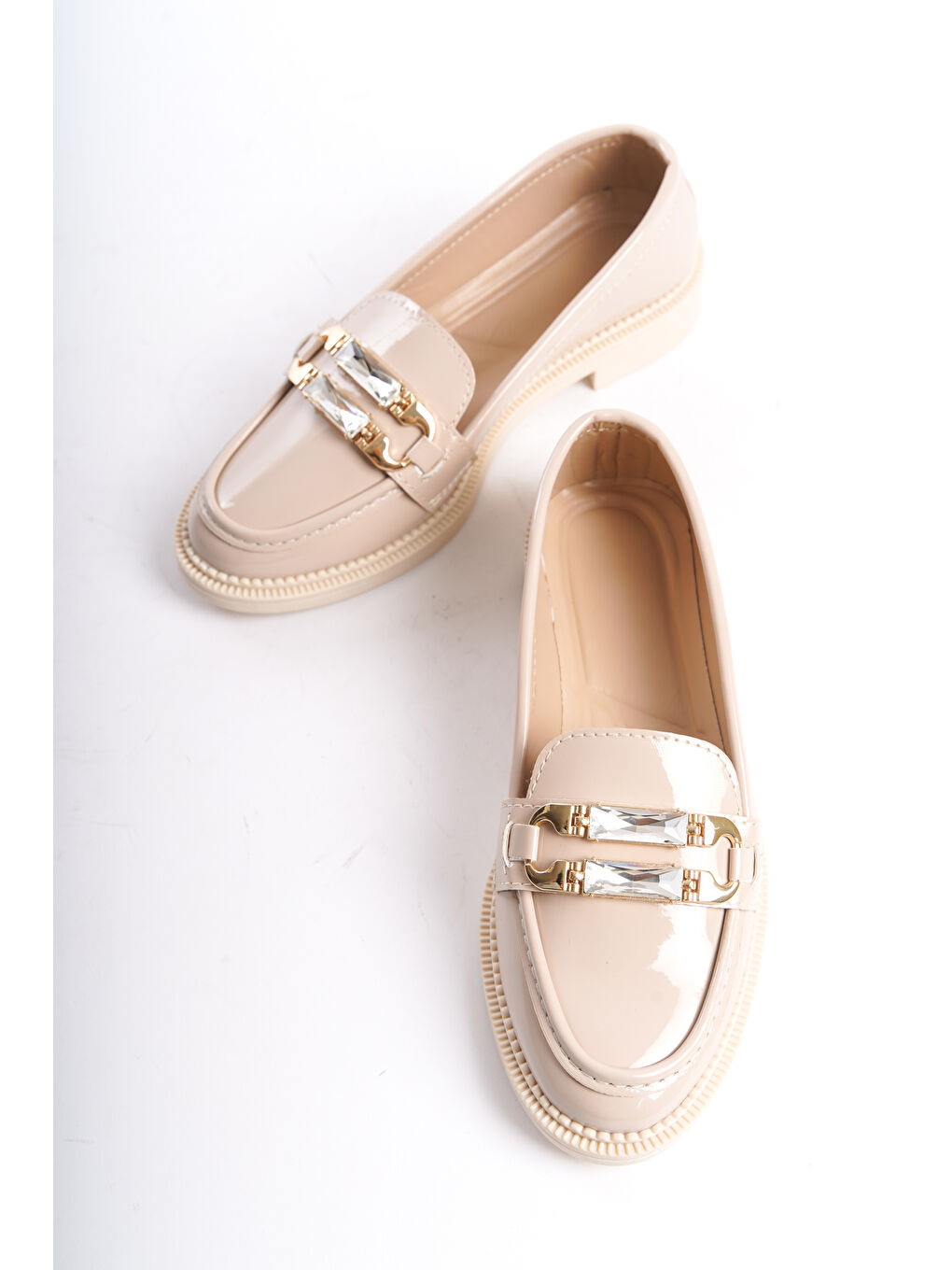 Bej D219 Günlük Ortopedik Kadın Loafer Ayakkabı-1