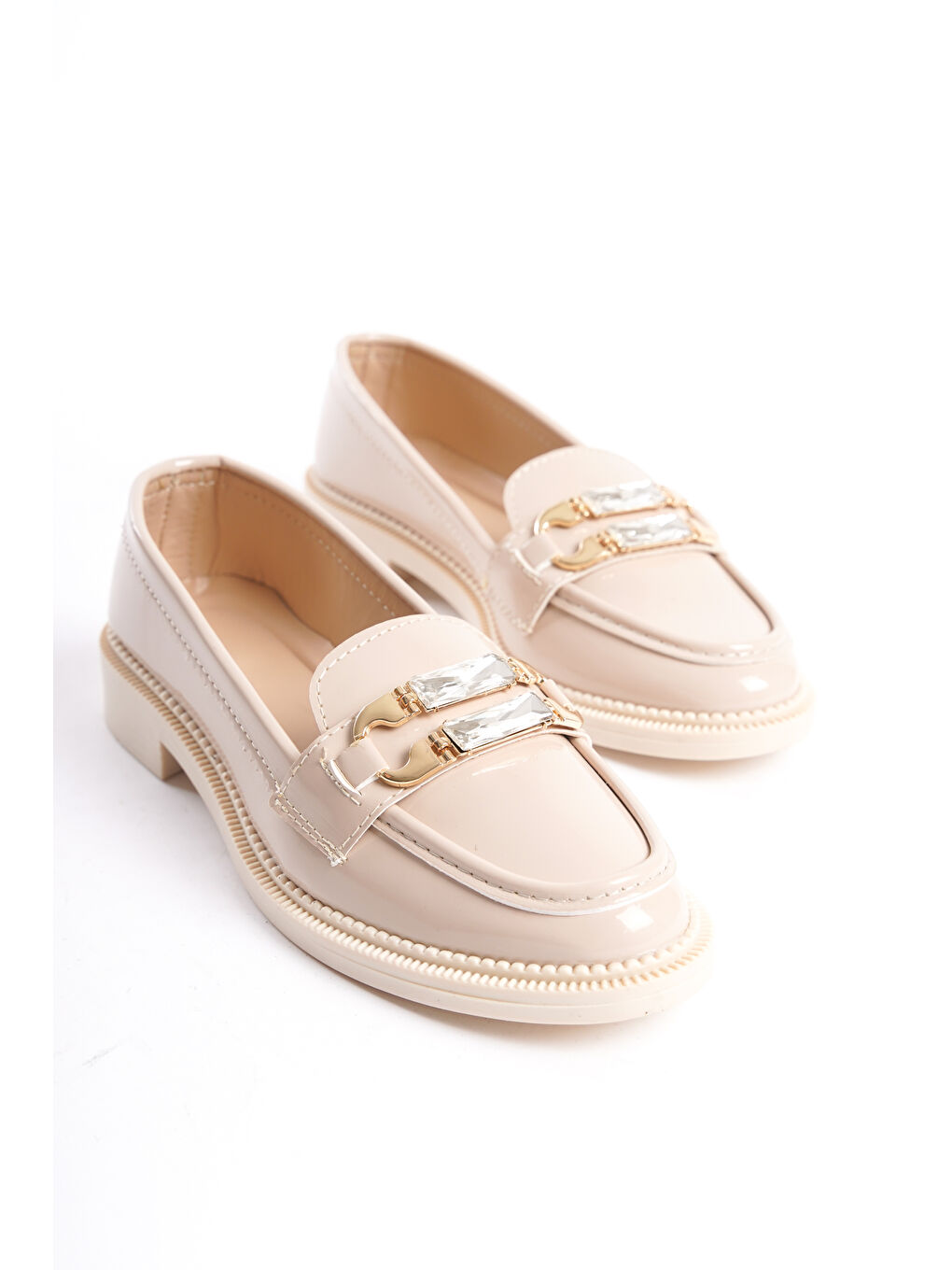 Bej D219 Günlük Ortopedik Kadın Loafer Ayakkabı-2