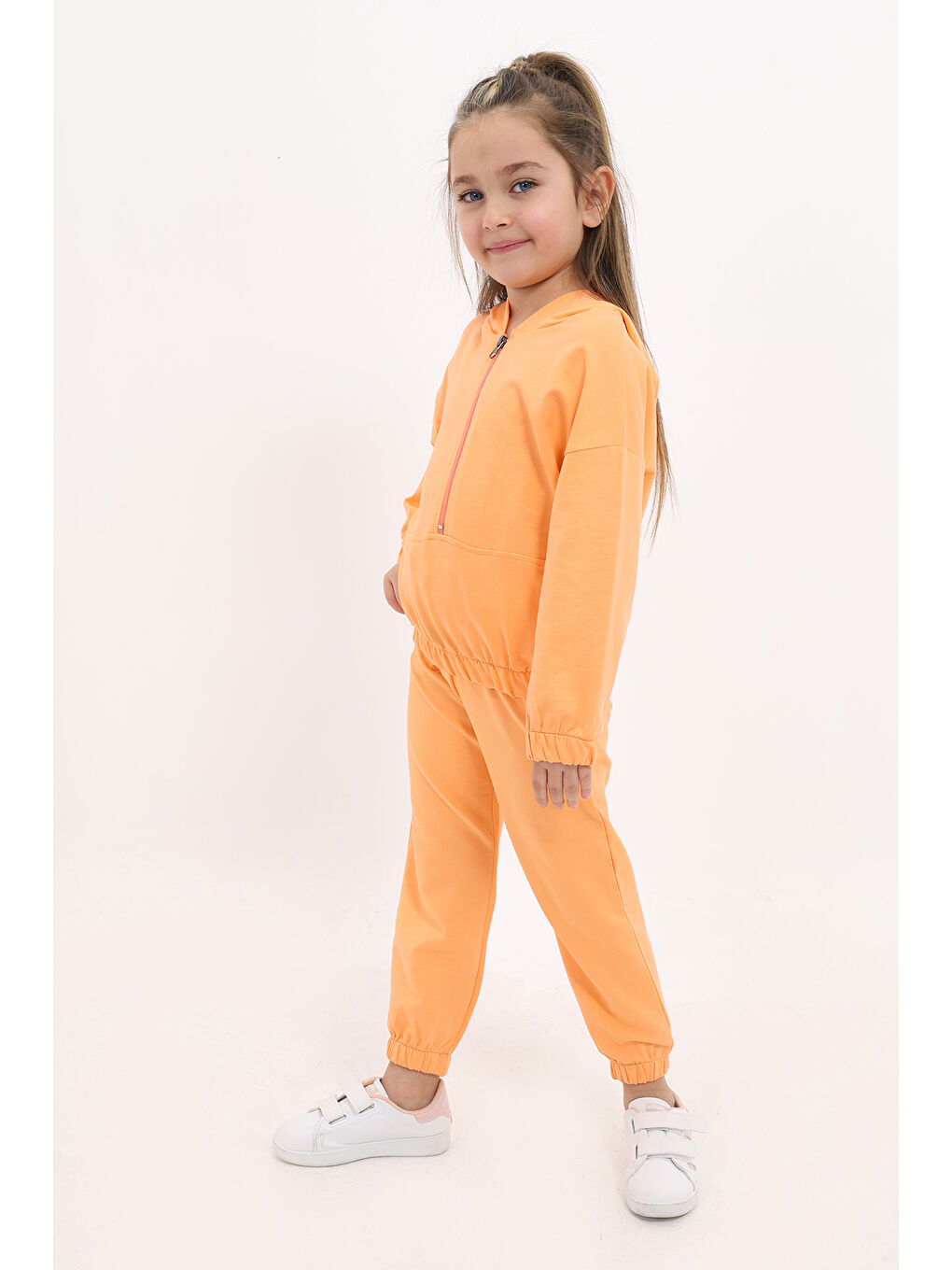 Turuncu Kız Çocuk Eşofman Takım-1