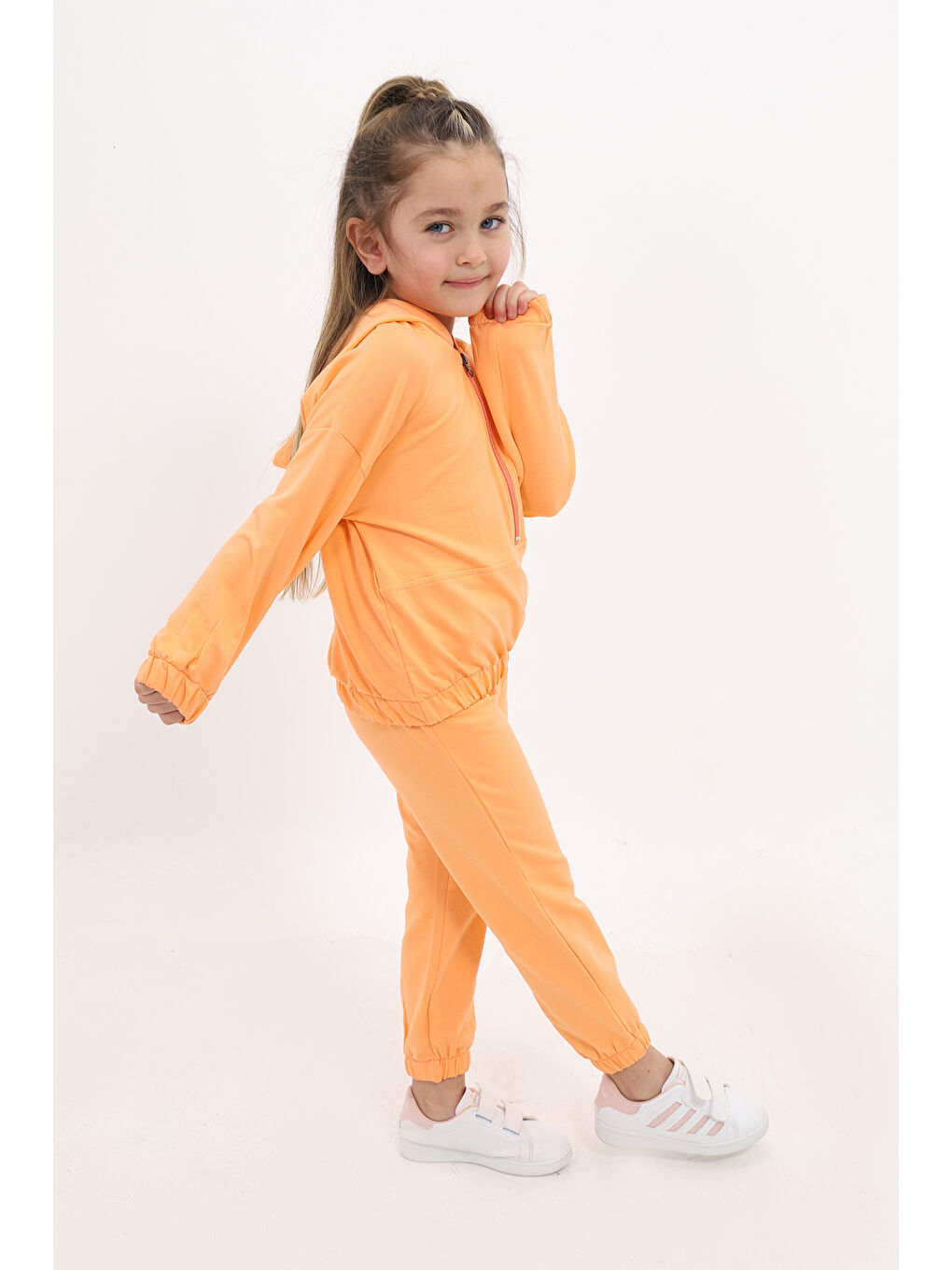 Turuncu Kız Çocuk Eşofman Takım-2