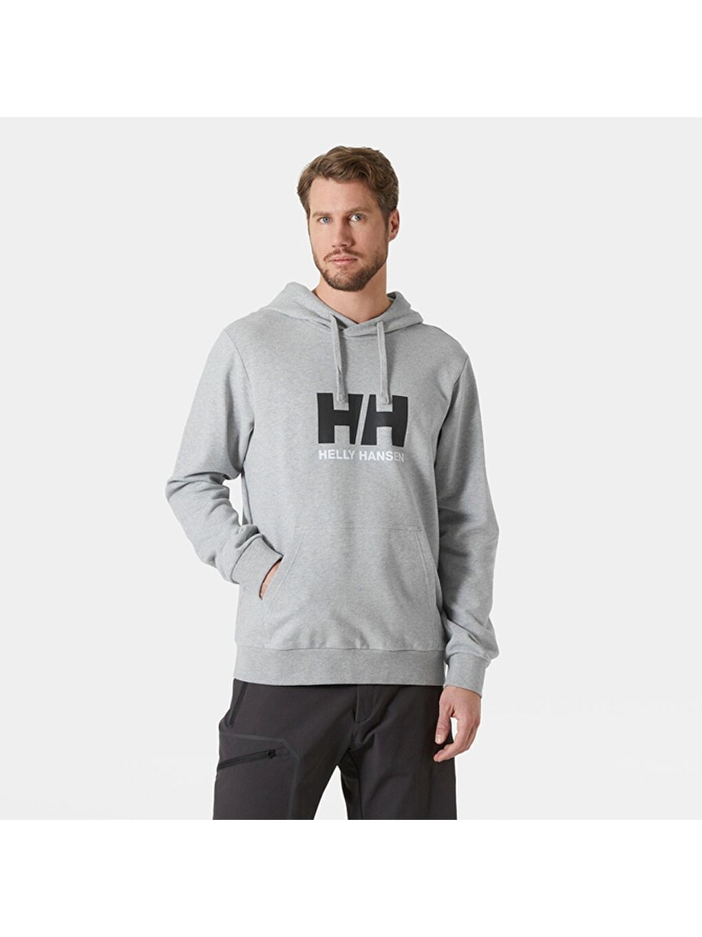 Helly Hansen Gri HH Logo 2 0 Kapüşonlu Erkek Sweatshirt HHA 30394 990 - 1