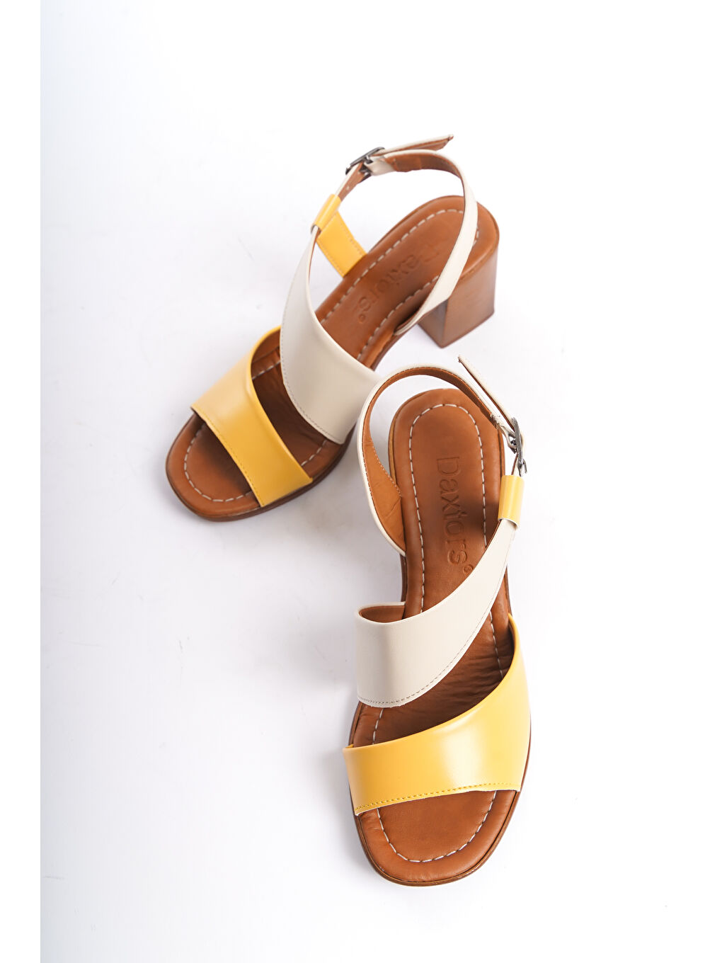 Sarı D1748 Kadın Klasik Topuklu Ayakkabı-9