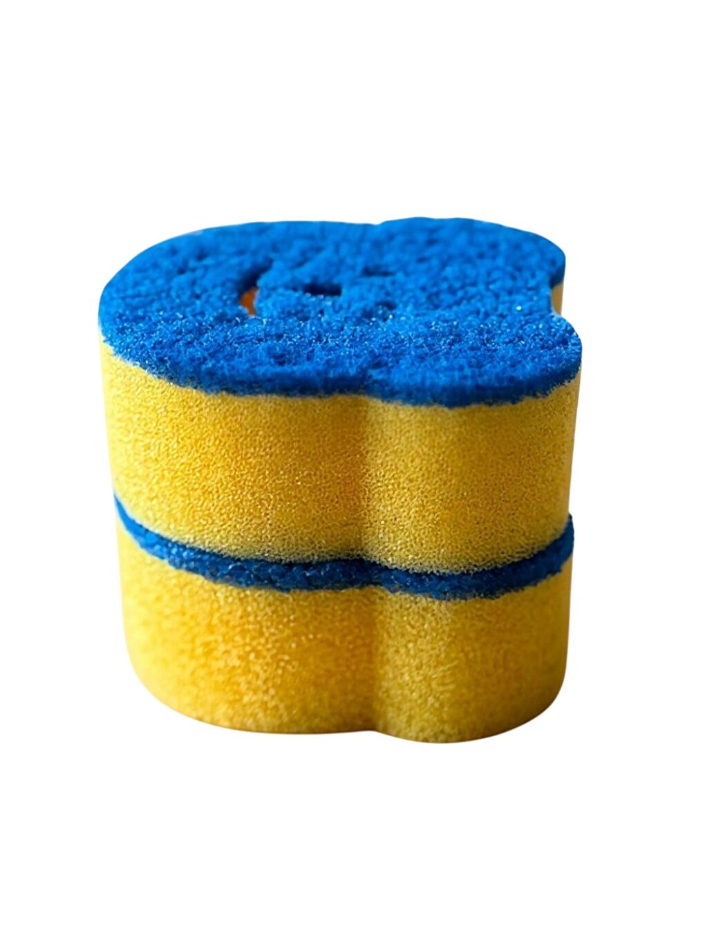 Sponge Çift Taraflı Gülen Yüz Çok Amaçlı Sihirli Bulaşık Süngeri Sarı Lacivert  2 Adet-3