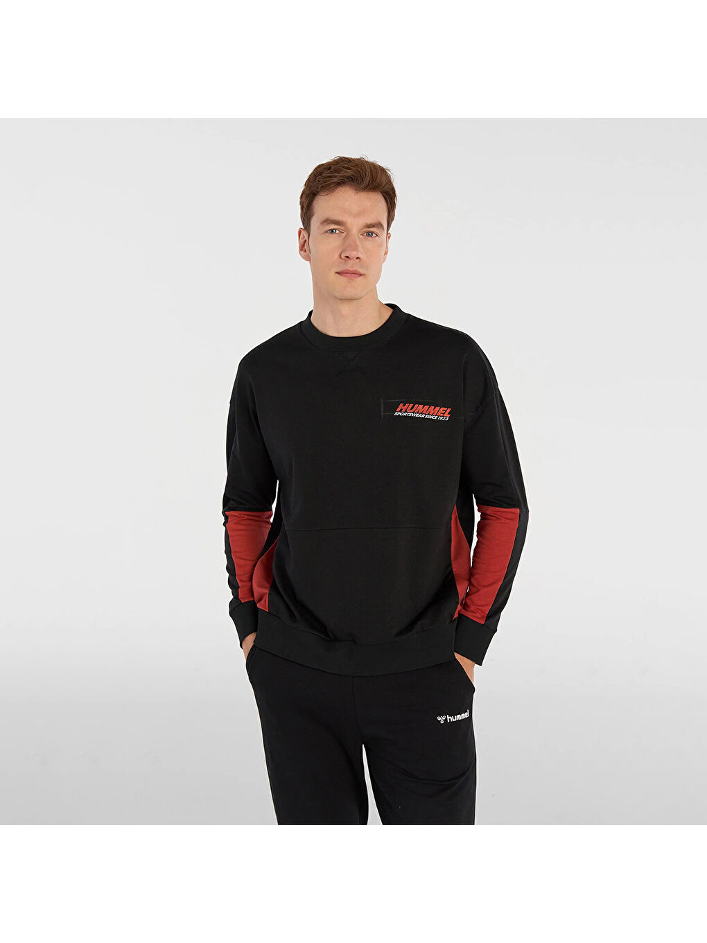 Hummel Siyah Vera Erkek Siyah Yuvarlak Yaka Sweatshirt