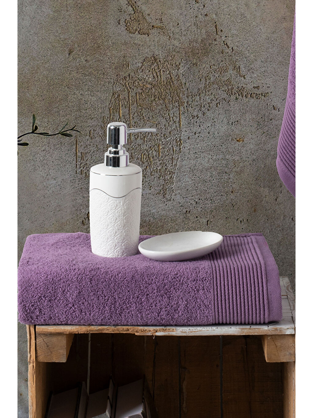 Mürdüm Royal Serisi 2’li Havlu Seti – 50x90 & 90x150 cm, 500 gsm Premium-1